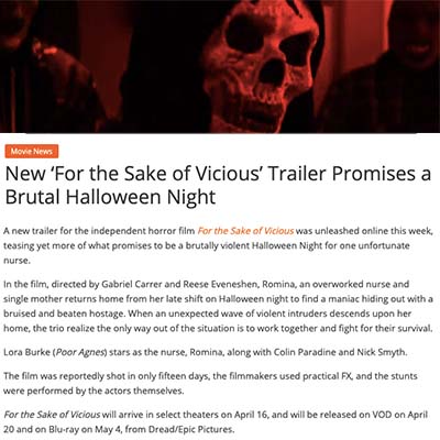 New ‘For the Sake of Vicious’ Trailer Promises a Brutal Halloween Night